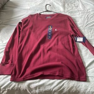 Maroon large polo by Ralph Lauren long shirt new with tags